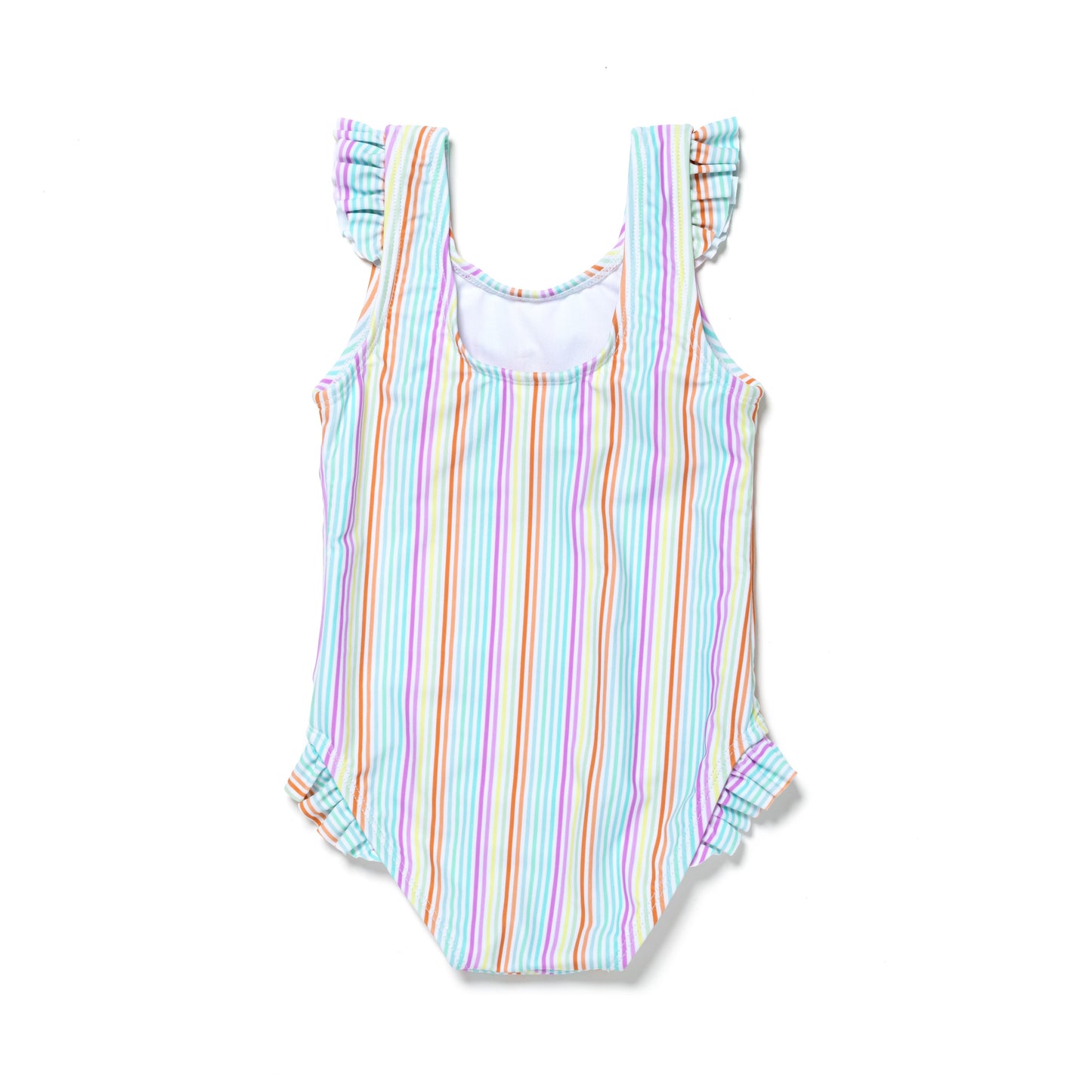 Baby and Toddler Girl One Piece Swimsuit, Color Burst Stripe